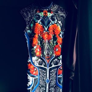 Multi-colored midi dress - small